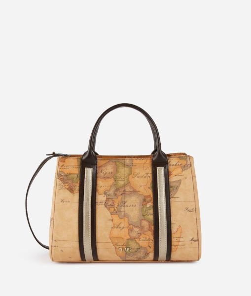 Exceed Alviero Martini Top Handle Bags Geo Golden Flash Handbag With Shoulder Strap Natural Women
