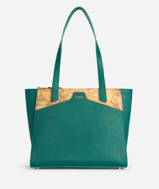 Totes Women Glam City Medium Shopper Bag Emerald Green Alviero Martini Uncompromising