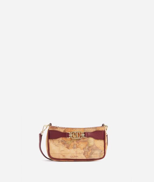 Alviero Martini Geo Destiny Pouch With Crossbody Strap Cabernet Introductory Offer Mini Bags & Pouches Women