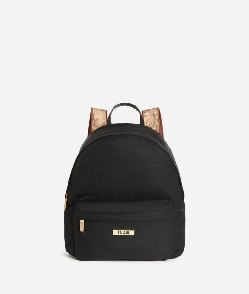 Organic Women Backpacks, Bucket & Belt Bags 2000’S Nylon Backpack Black Alviero Martini