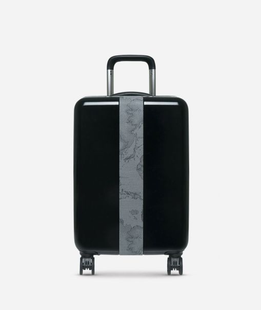 Solid Case Small Suitcase In Geo Dark Alviero Martini Travel Bags Luxurious Women