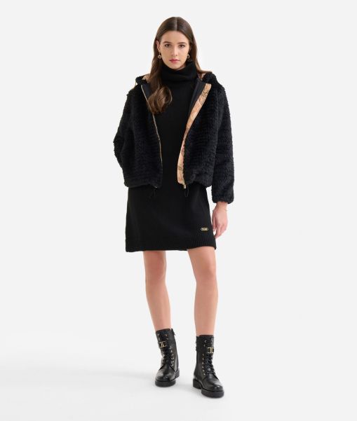 Alviero Martini Waves Furn Blouson Black Women Coats & Jackets Cheap