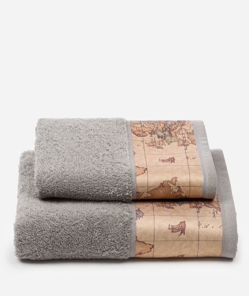 Alviero Martini Textile Set 2 Towels Grey Women Durable