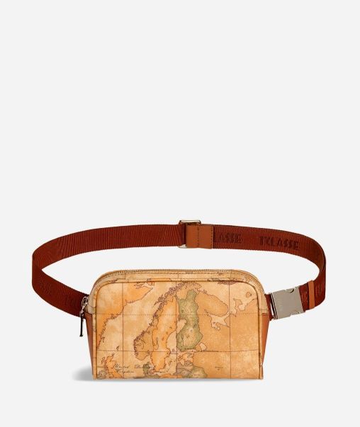 Geo Classic Belt Bag With Fabric Strap Implement Backpacks & Belt Bags Men Alviero Martini