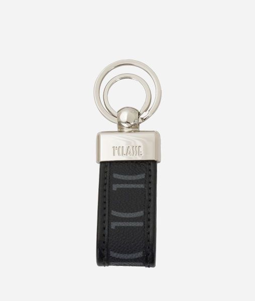 Card Cases & Keyrings Affordable Men Monogram Keychain With Double Ring Black Alviero Martini