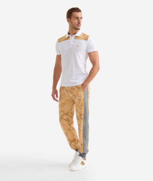 Men Knitwears, Shirts & T-Shirts Cost-Effective Alviero Martini Short-Sleeved Cotton Polo Shirt White