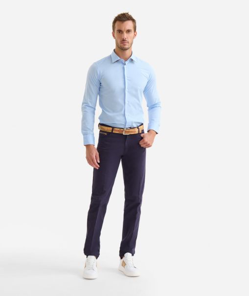 Fashionable Alviero Martini Trousers Slim Cotton Jeans 5 Pockets Navy Blue Men