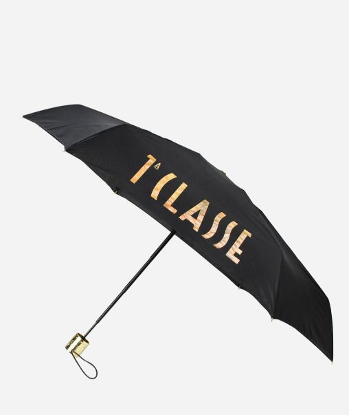 Men Alviero Martini Umbrellas 1ᴬ Classe Supermini Geo Logo Umbrella Black Reliable