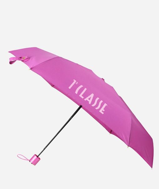 Men Umbrellas Cost-Effective 1ᴬ Classe Supermini Logo Umbrella Pink Alviero Martini