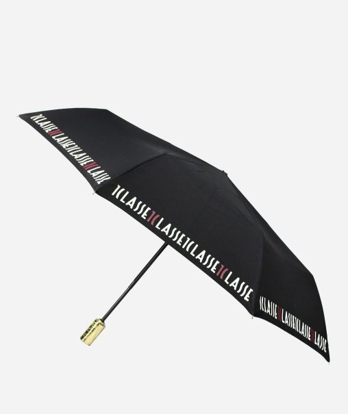Alviero Martini Spacious Men Umbrellas 1ᴬ Classe Mini Umbrella Black