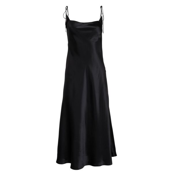 Dannijo Tie Strap Noir Midi Slip Dress Dresses Women