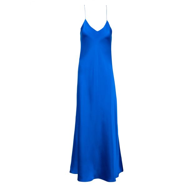Women Dannijo New Cobalt Mossy Maxi Slip Dress Dresses