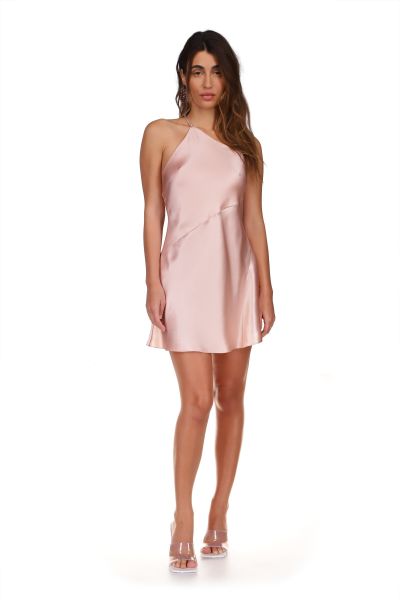 Dresses Dannijo Dusty Rose Asymmetric Mini Slip Dress Women