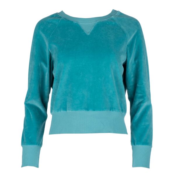 Neon Turquoise Velour Raglan Sweatshirt Matching Sets Women Dannijo