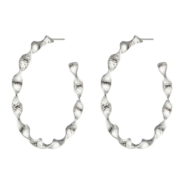 Dannijo Lewis Silver Hoop Earrings Earrings Women